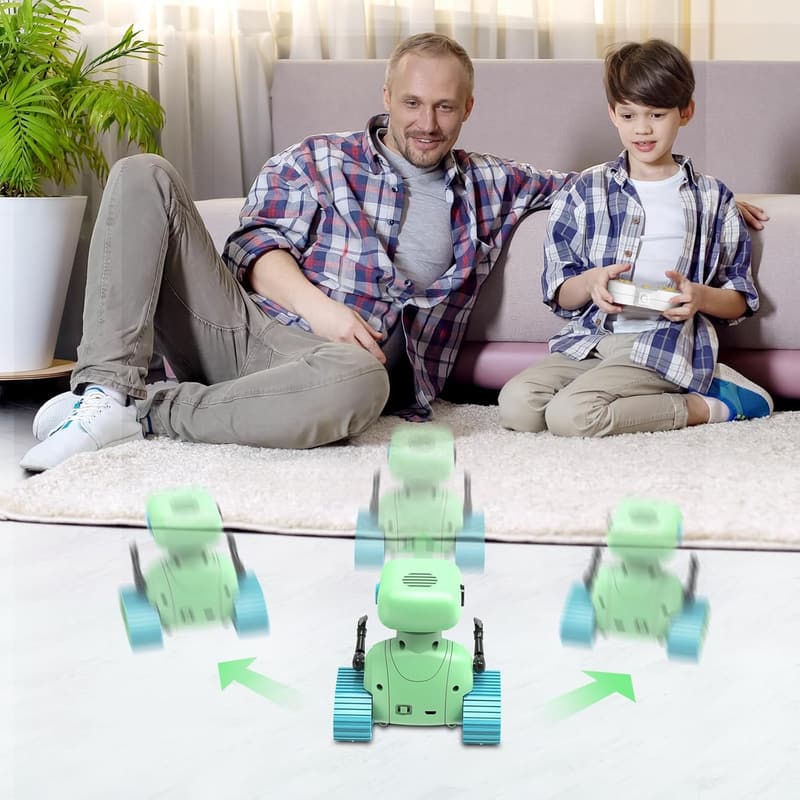 Rechargeable RC Robot Toy with Music & LED Eyes for Kids