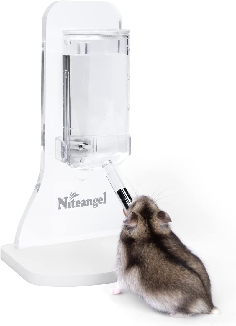 80ml No-Drip Hamster Water Bottle with Stand for Small Pets