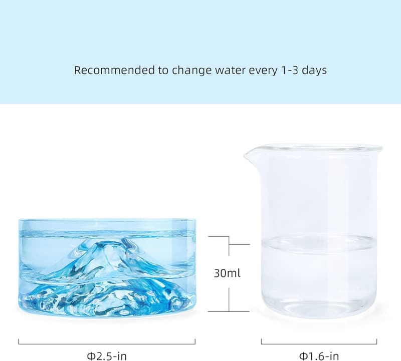 Mount Fuji Glass Bowls for Small Pets - Hamster Feeding & Water