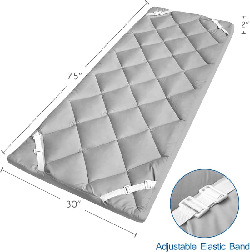 Quilted Cot Mattress Pad for Camping - 30