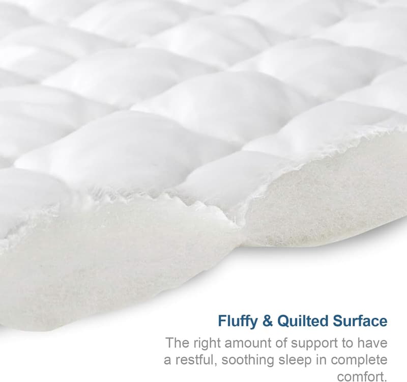 Waterproof Quilted Cot Mattress Protector with Breathable Cooling Design
