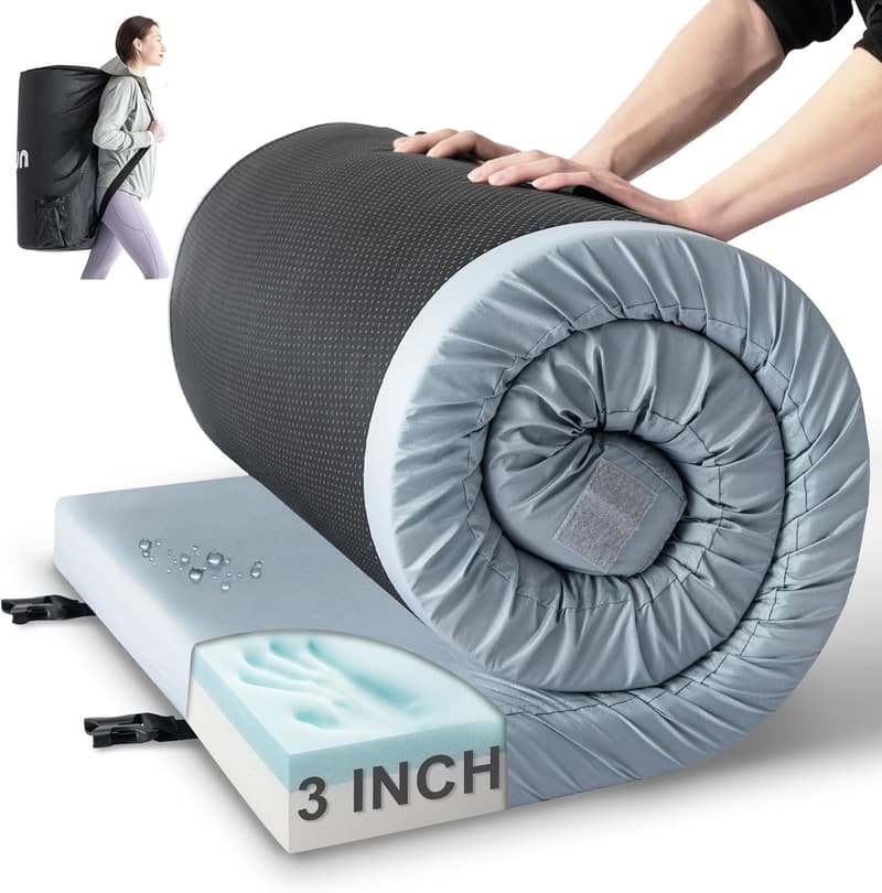Camping Sleeping Pad - Waterproof Memory Foam Mattress for Adults