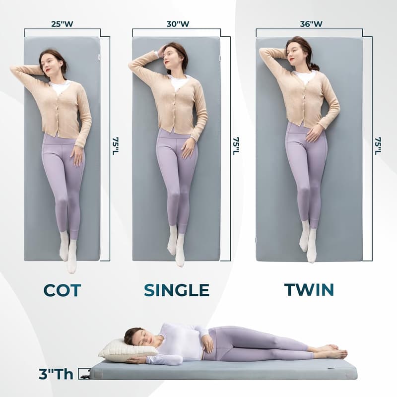 Camping Sleeping Pad - Waterproof Memory Foam Mattress for Adults