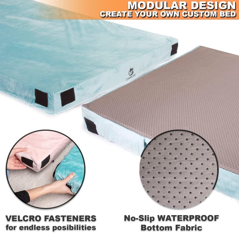 Camping Mattress Pad - CertiPUR-US Certified, Water-Resistant Cover