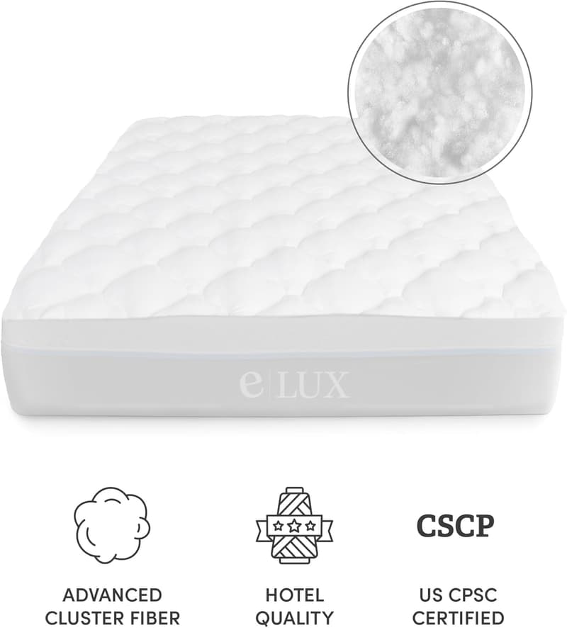 Full Size Pillow Top Mattress Pad – Marriott Quality – Deep Pocket