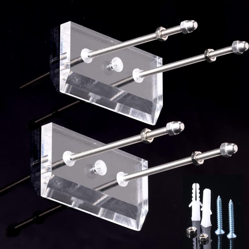 Skateboard Wall Mount Rack - 2-Pack Deck Display Storage