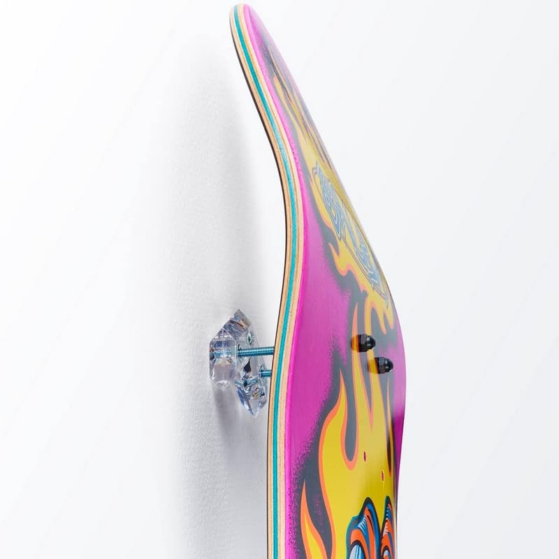 Premium Acrylic Skateboard Wall Mount - Vertical Deck Display & Storage
