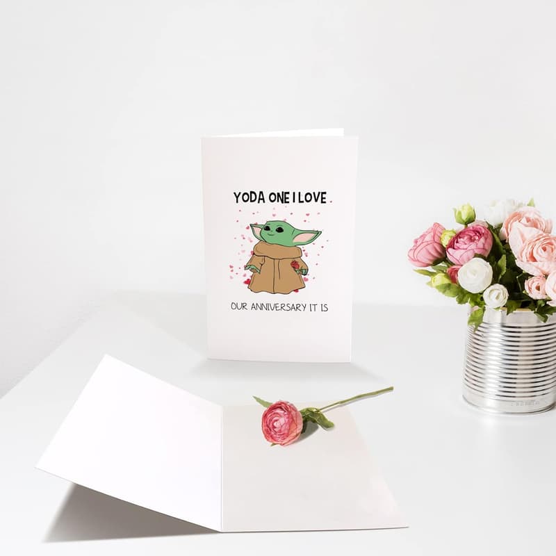 Yoda Anniversary Card for Couples - Star Wars Theme