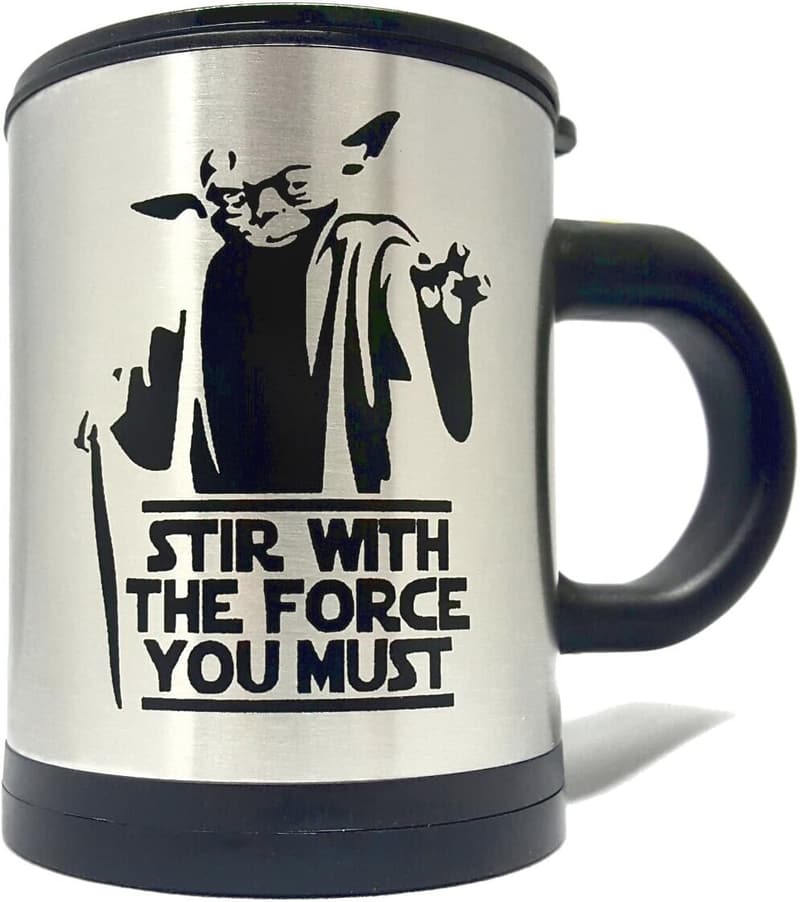 Yoda Self-Stirring Mug - Stainless Steel - Star Wars Gift