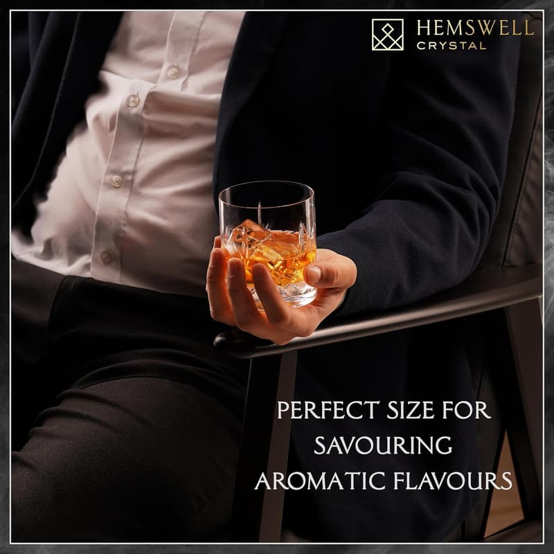 Old Fashioned Whiskey Glass - 11oz Crystal Tumbler for Men