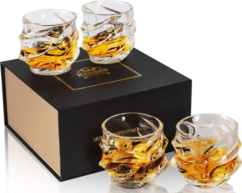 Emperor 11 Oz Whiskey Glass Set - Heavy Crystal for Men