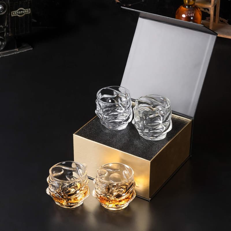 Emperor 11 Oz Whiskey Glass Set - Heavy Crystal for Men