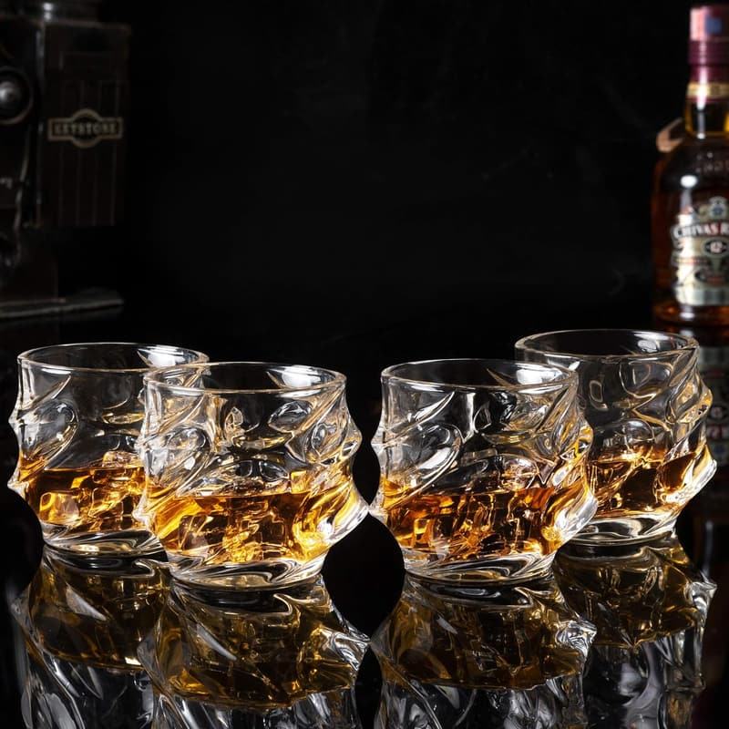 Emperor 11 Oz Whiskey Glass Set - Heavy Crystal for Men