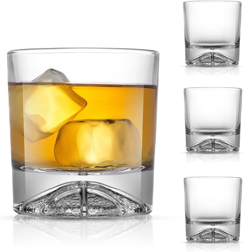 Basketball Themed Crystal Whiskey Glasses Set of 4 - 10oz