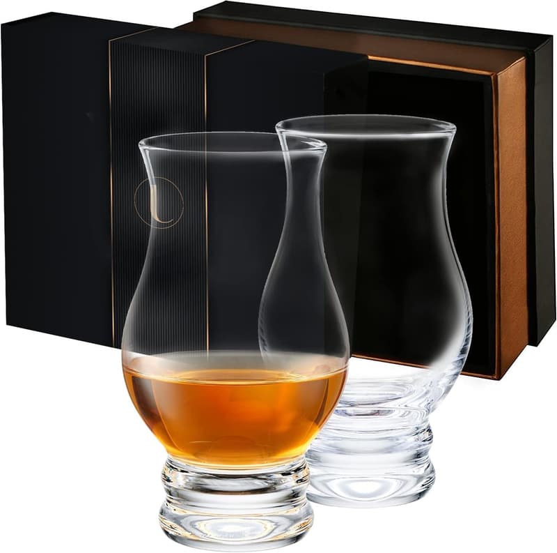 Whiskey Glass Set with Gift Box - 8oz Old Fashioned Tumblers