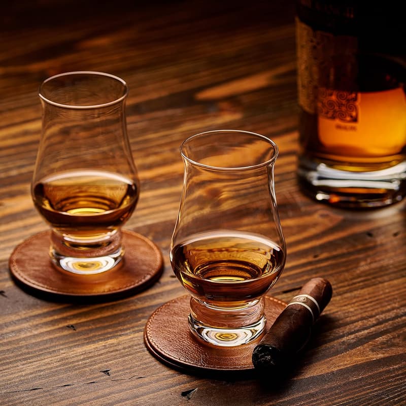 Whiskey Glass Set with Gift Box - 8oz Old Fashioned Tumblers