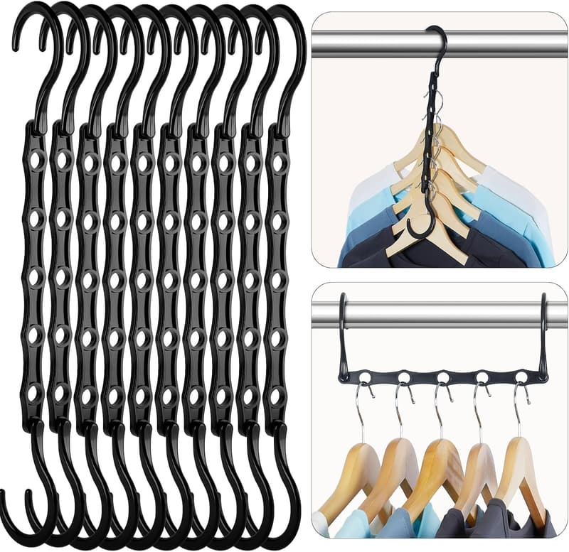 Premium Black Magic Space Saving Hangers - 10 Pack
