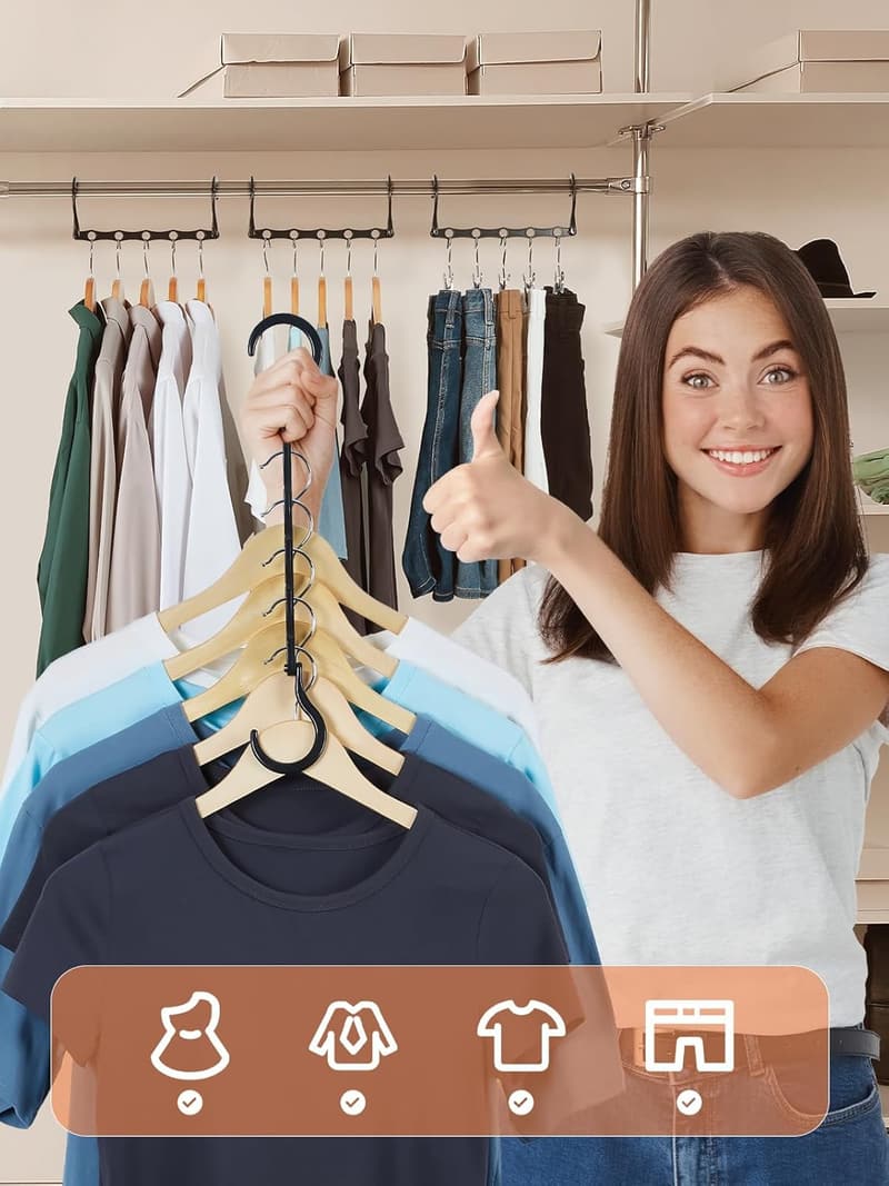 Premium Black Magic Space Saving Hangers - 10 Pack
