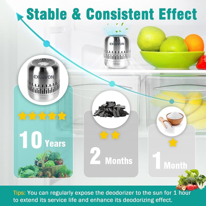 10-Year Refrigerator Deodorizer & Odor Eliminator for Home