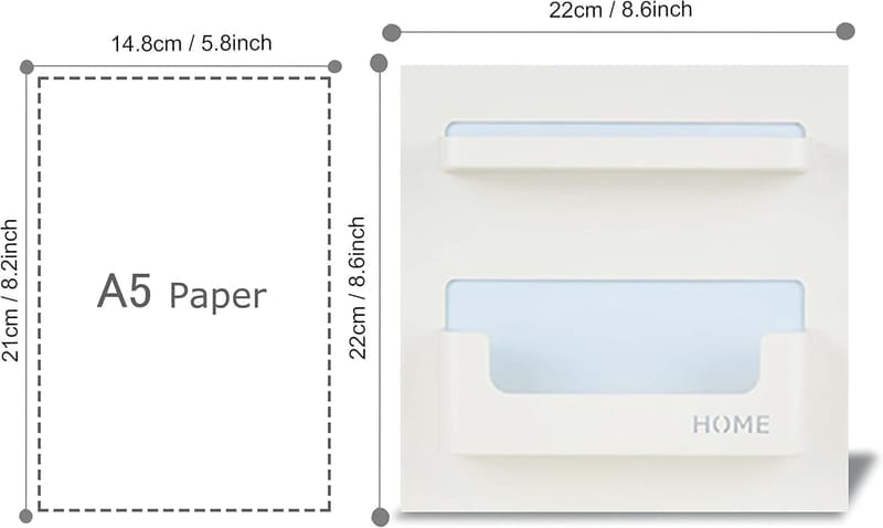 Wall-Mount Bedside Shelf Organizer for Glasses & Chargers