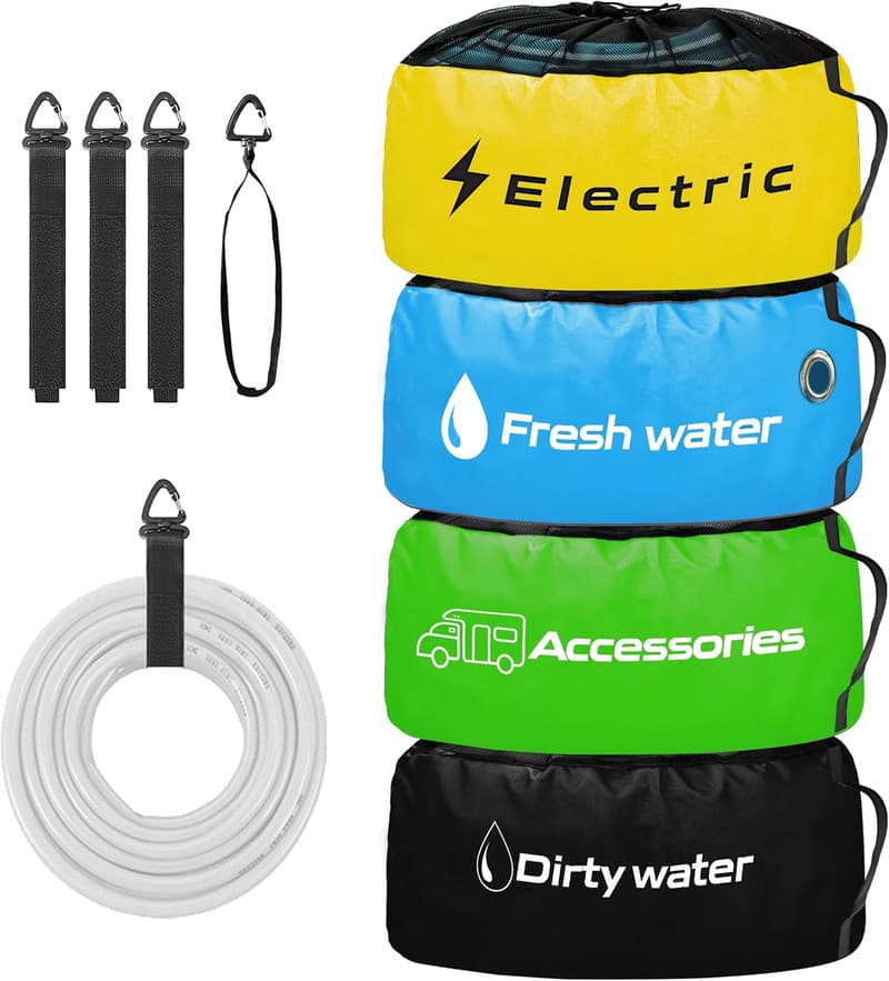 Camper Waterproof Storage Bags for RV Accessories - 4 Pack