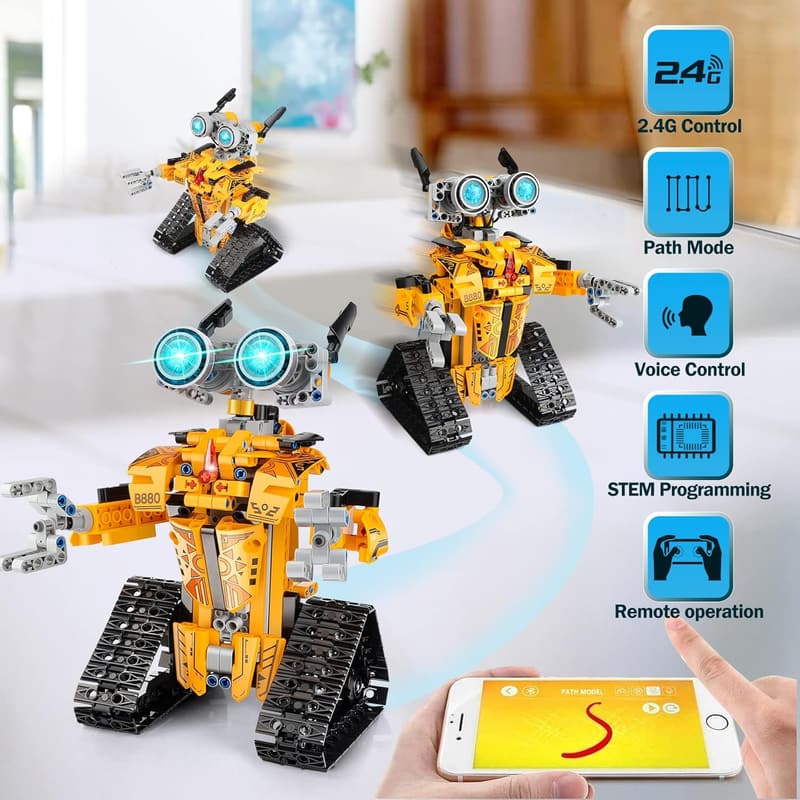 STEM Robot Building Kit with Remote Control for Ages 8-12
