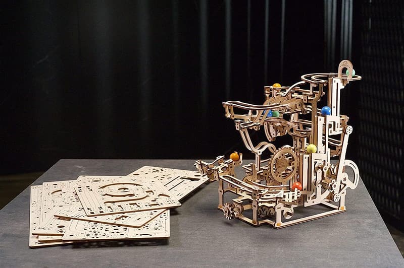 UGEARS Wooden Marble Run Model Kit - 3D Puzzle for Adults