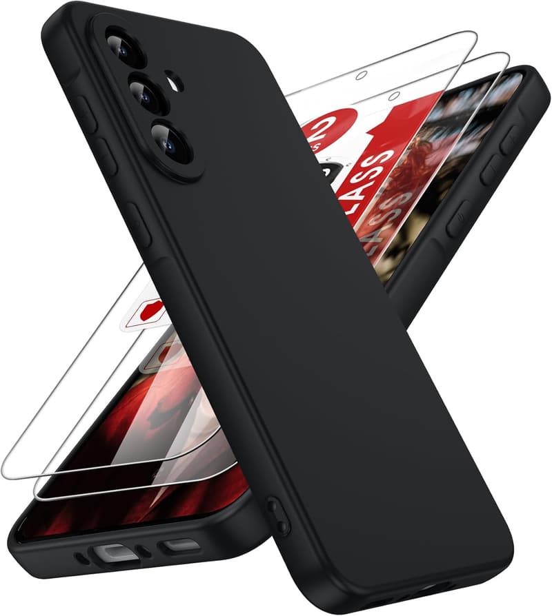 Galaxy A36 Phone Case - Soft Liquid Silicone with 2 Screen Protectors