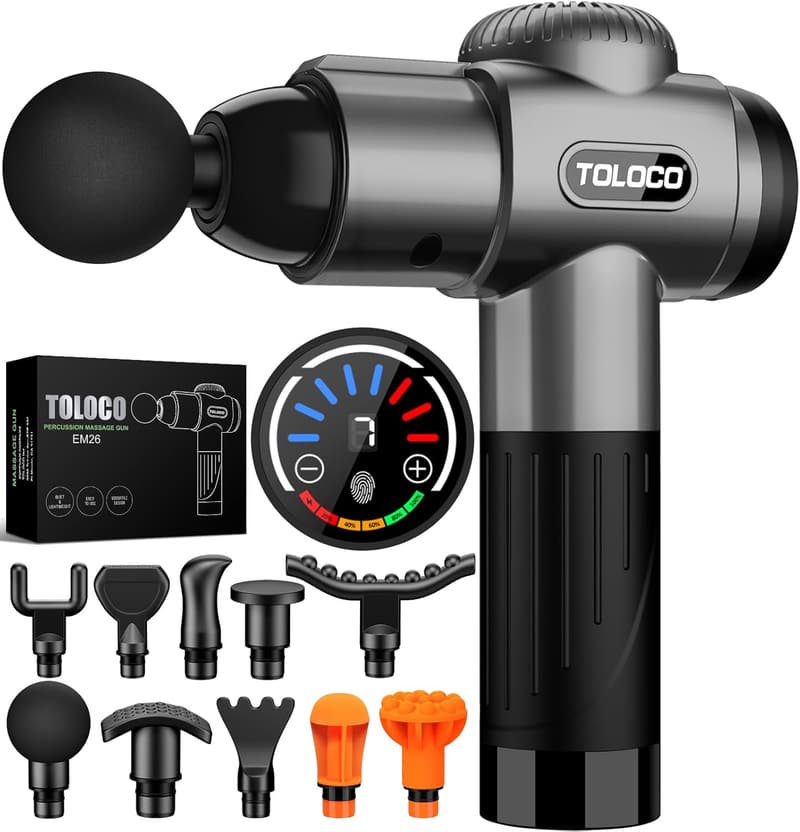 Father's Day Gift: TOLOCO Deep Tissue Massage Gun, Grey