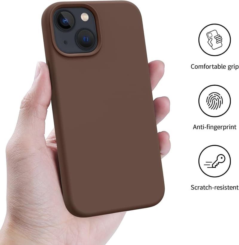 iPhone 13 Mini Slim Chocolate Silicone Case with Drop Protection