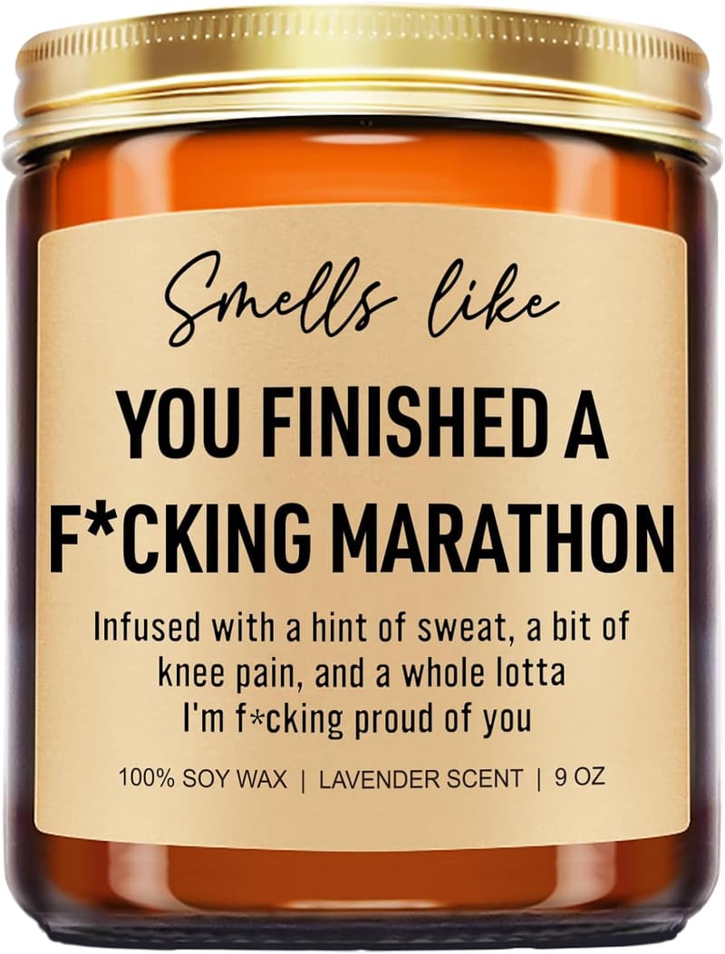 Running-themed Scented Candle – Perfect Gift for Runners, 9 oz