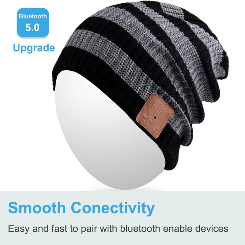 Bluetooth Beanie Hat with Headphones for Outdoor Sports