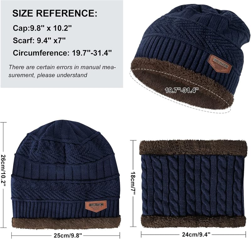 Warm Winter Beanie, Scarf & Gloves Set for Men & Women
