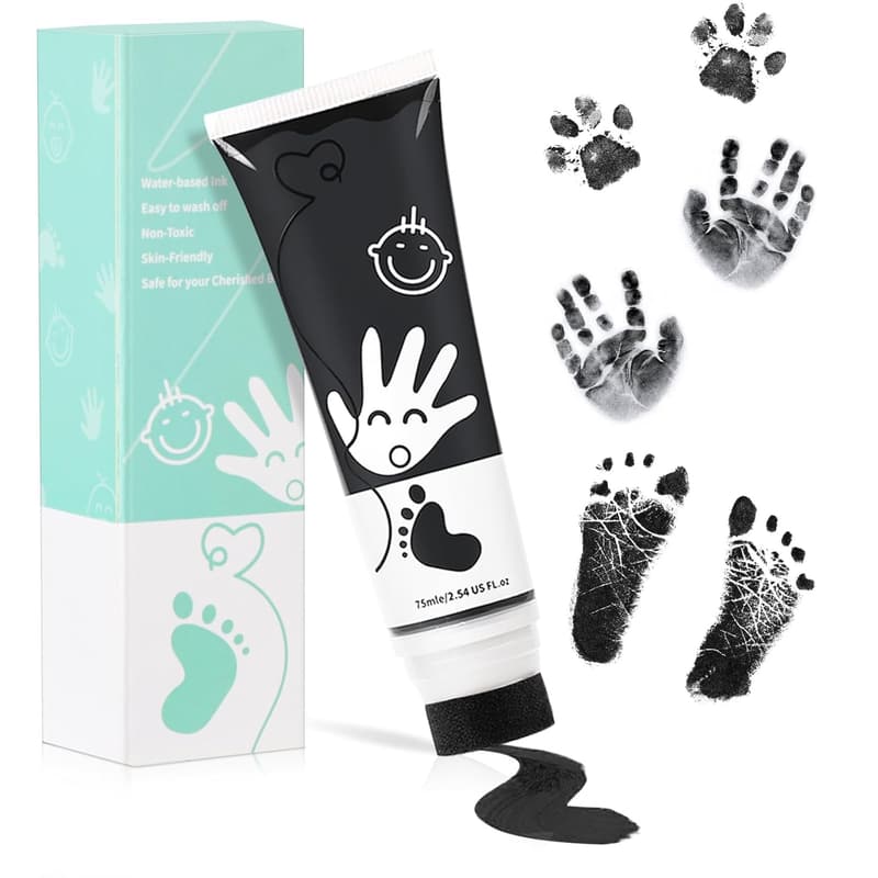 Baby Handprint and Paw Print Ink Kit - Washable, Non-Toxic
