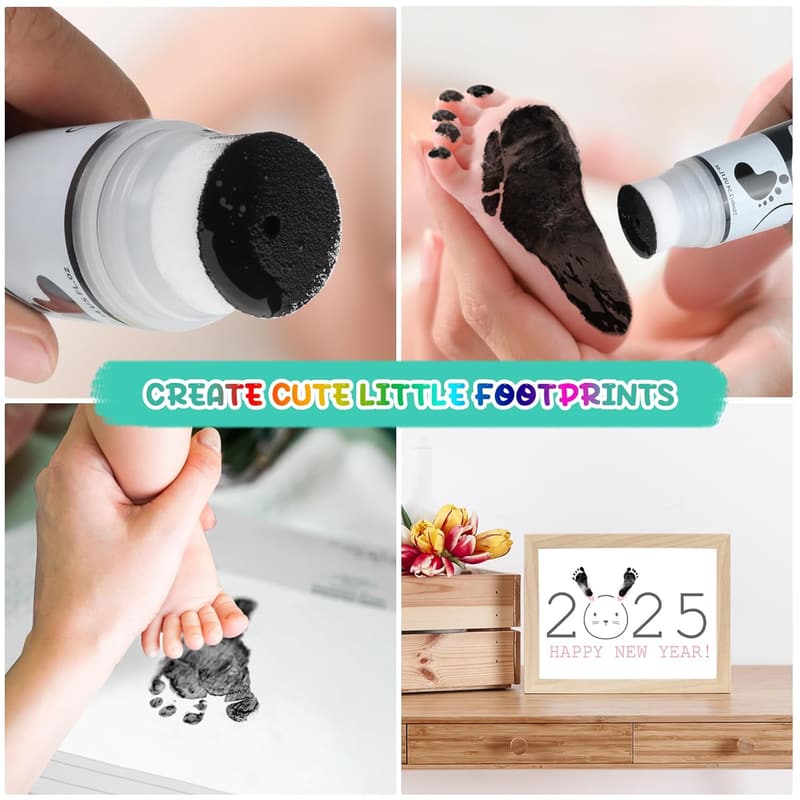Baby Handprint and Paw Print Ink Kit - Washable, Non-Toxic
