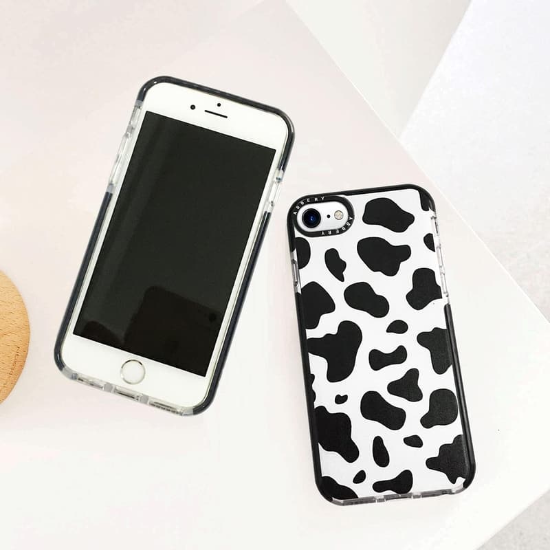 Cute Cow Print iPhone Case for Women – Soft TPU Shockproof Cover