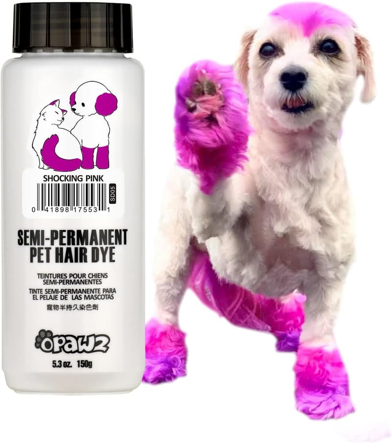 Non-Toxic Semi-Permanent Pet Hair Dye - Shocking Pink