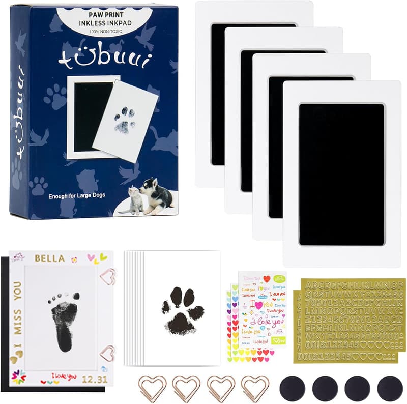 Pet Paw Print Kit - Inkless, Clean Touch Keepsake for Family