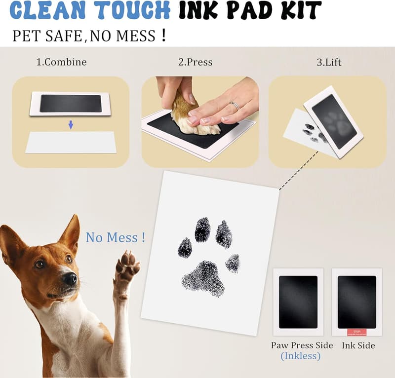 Pet Paw Print Impression Kit - Mess-Free & Pet Safe Keepsake