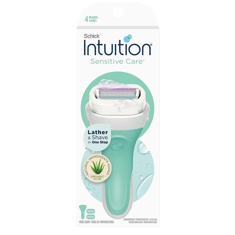 Women's Intuition Razor with Organic Aloe & 2 Blade Refills