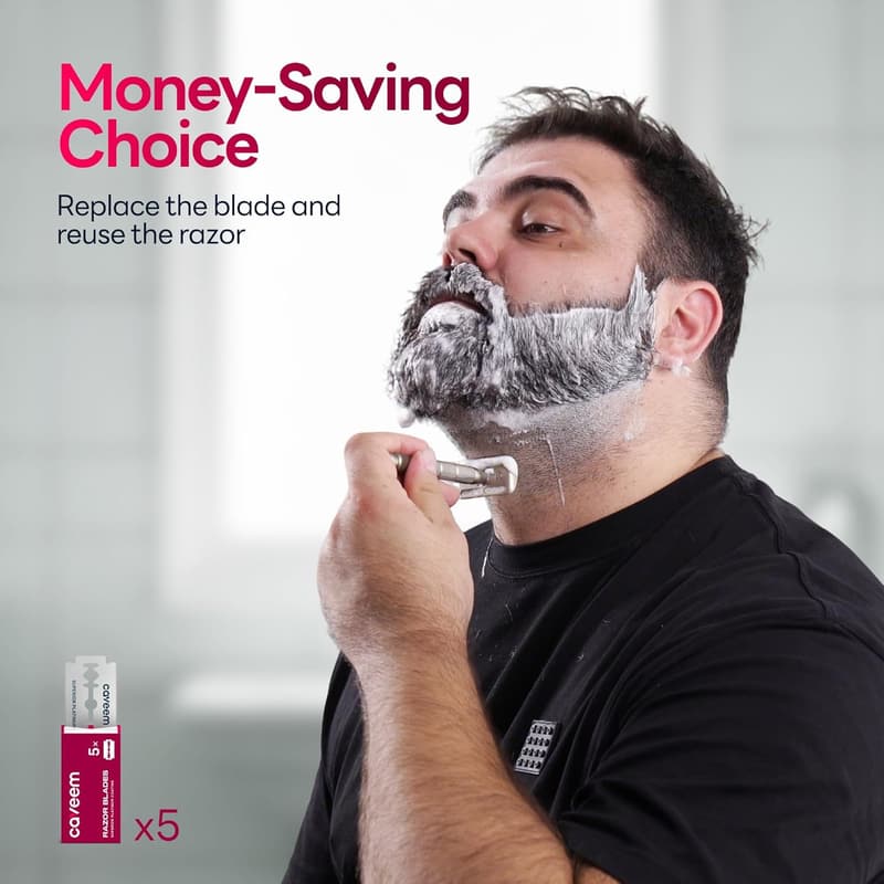 Reusable Silver Matt Double-Edge Safety Razor for Men and Women