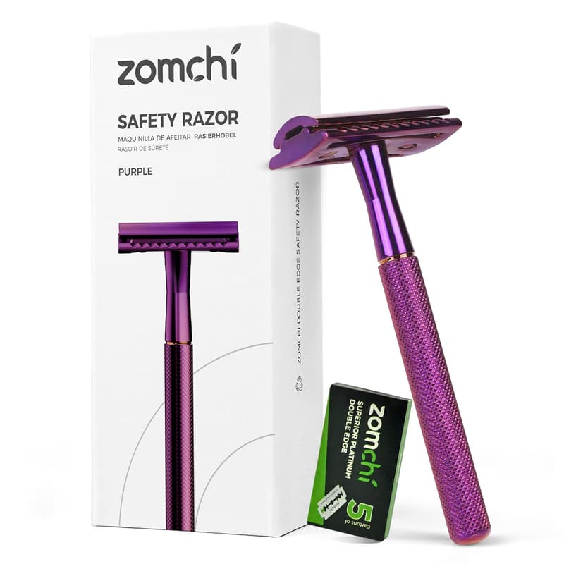 Reusable Double Edge Safety Razor for Men & Women - Purple