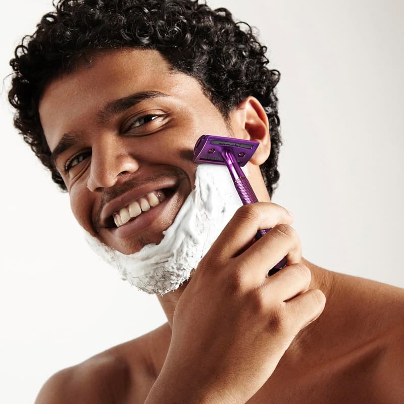 Reusable Double Edge Safety Razor for Men & Women - Purple
