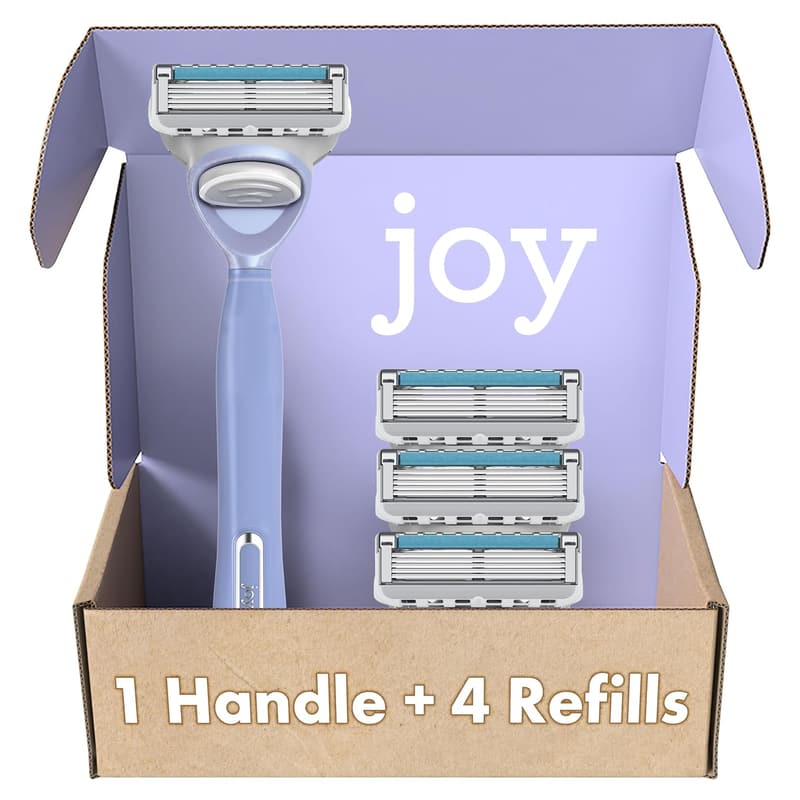 Lavender Women's Razor Set with 4 Moisturizing Blade Refills