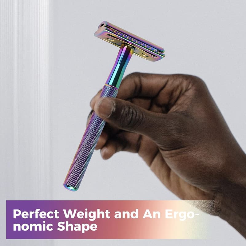 Reusable Double Edge Safety Razor for Women & Men – Rainbow
