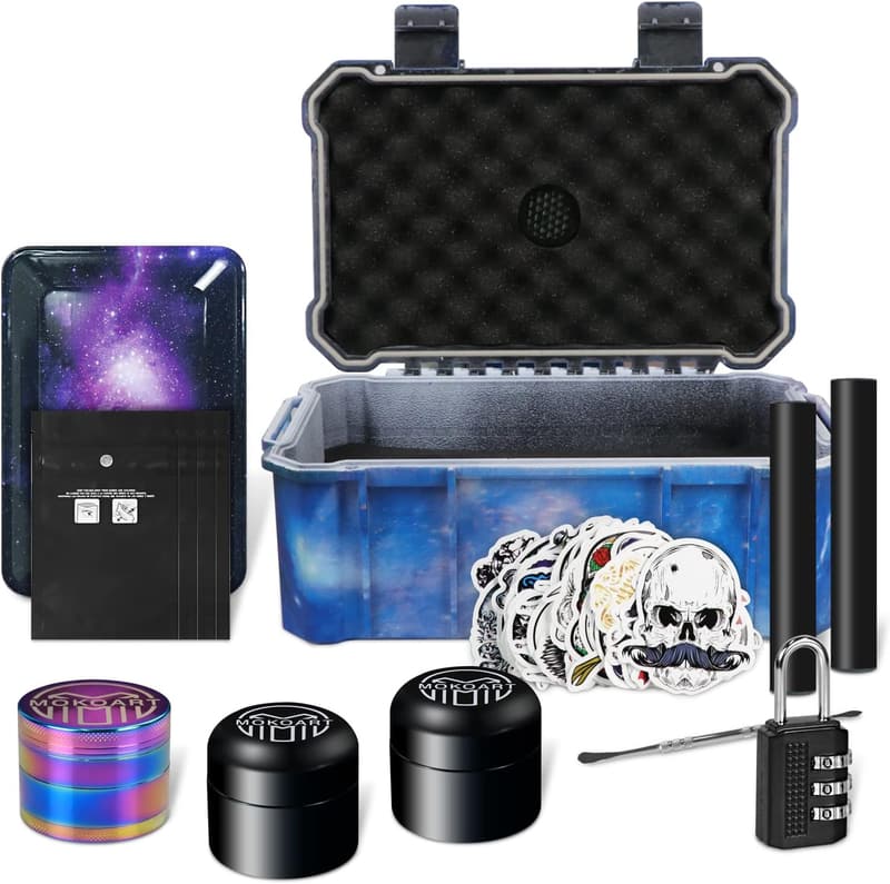 Travel-Safe Colorful Sky Smell-Proof Storage Container