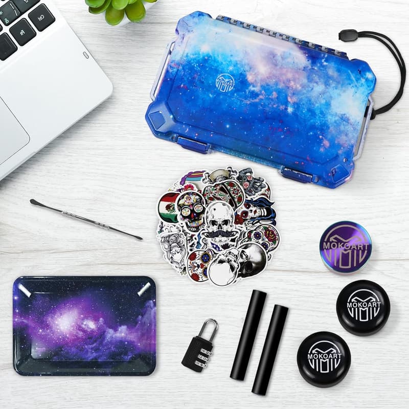 Travel-Safe Colorful Sky Smell-Proof Storage Container