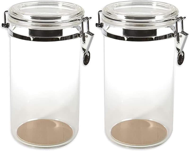 25-Count Acrylic Humidor with Humidifier & Cedar Lining - 2 Pack