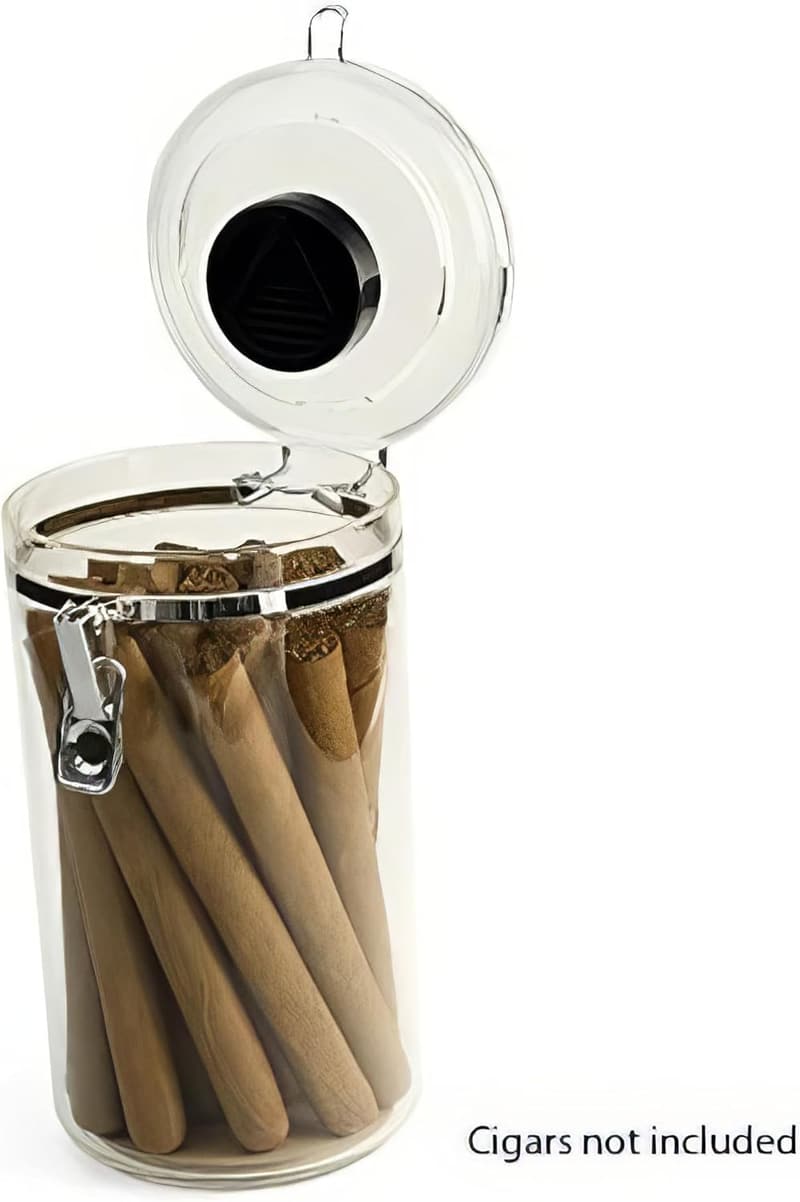 25-Count Acrylic Humidor with Humidifier & Cedar Lining - 2 Pack