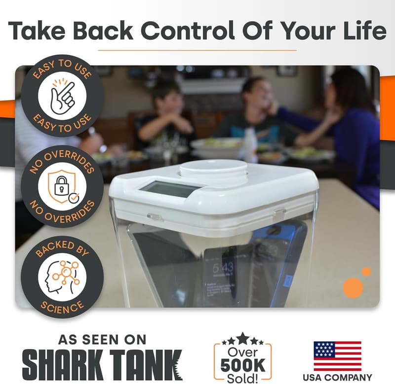 Timed Locking Container for Cell Phones and Snacks - Medium